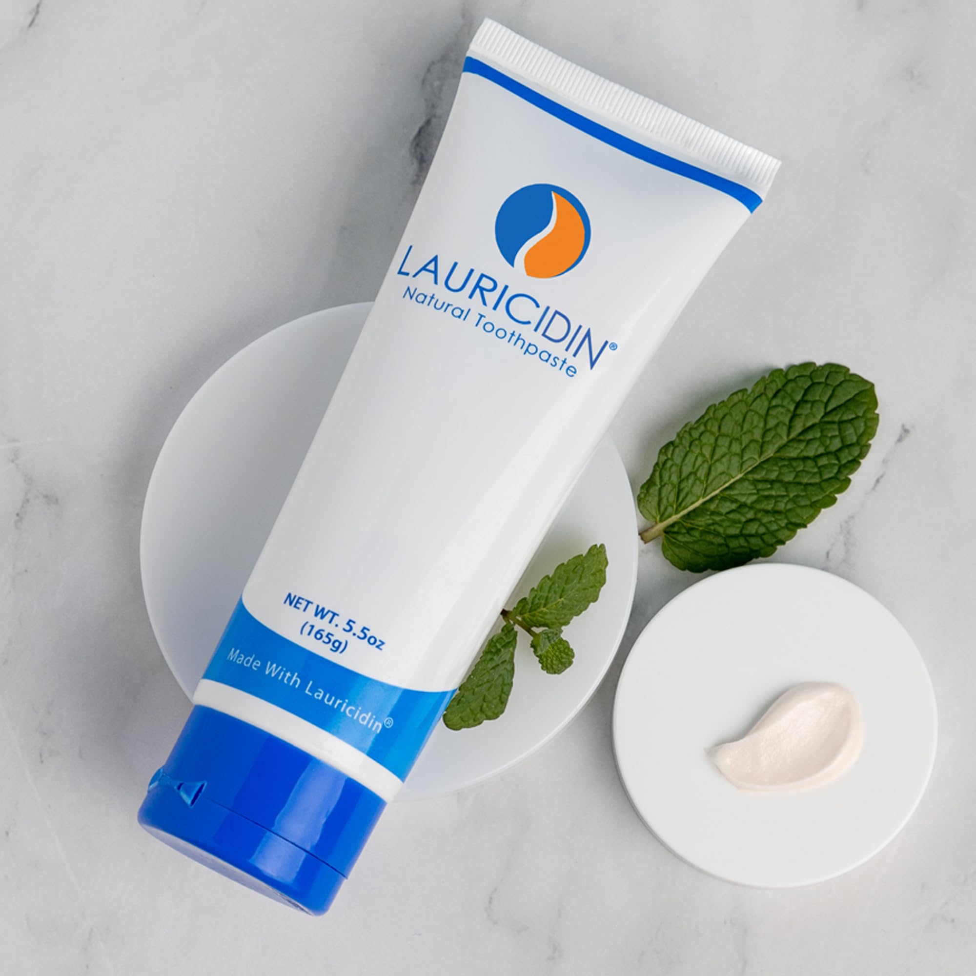 Lauricidin toothpaste packaging box and tube