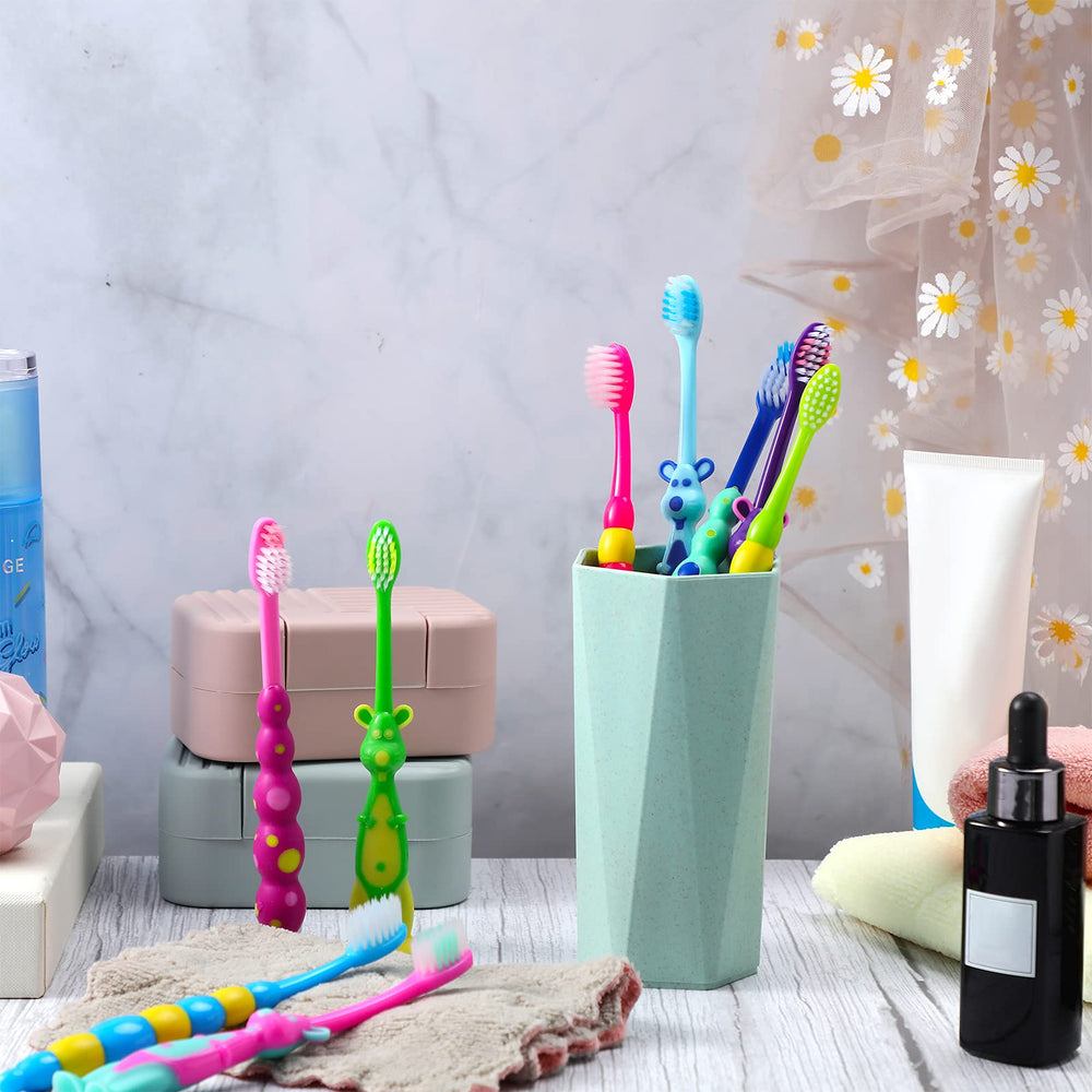 Suction cup feature on a Lauwell toddler toothbrush