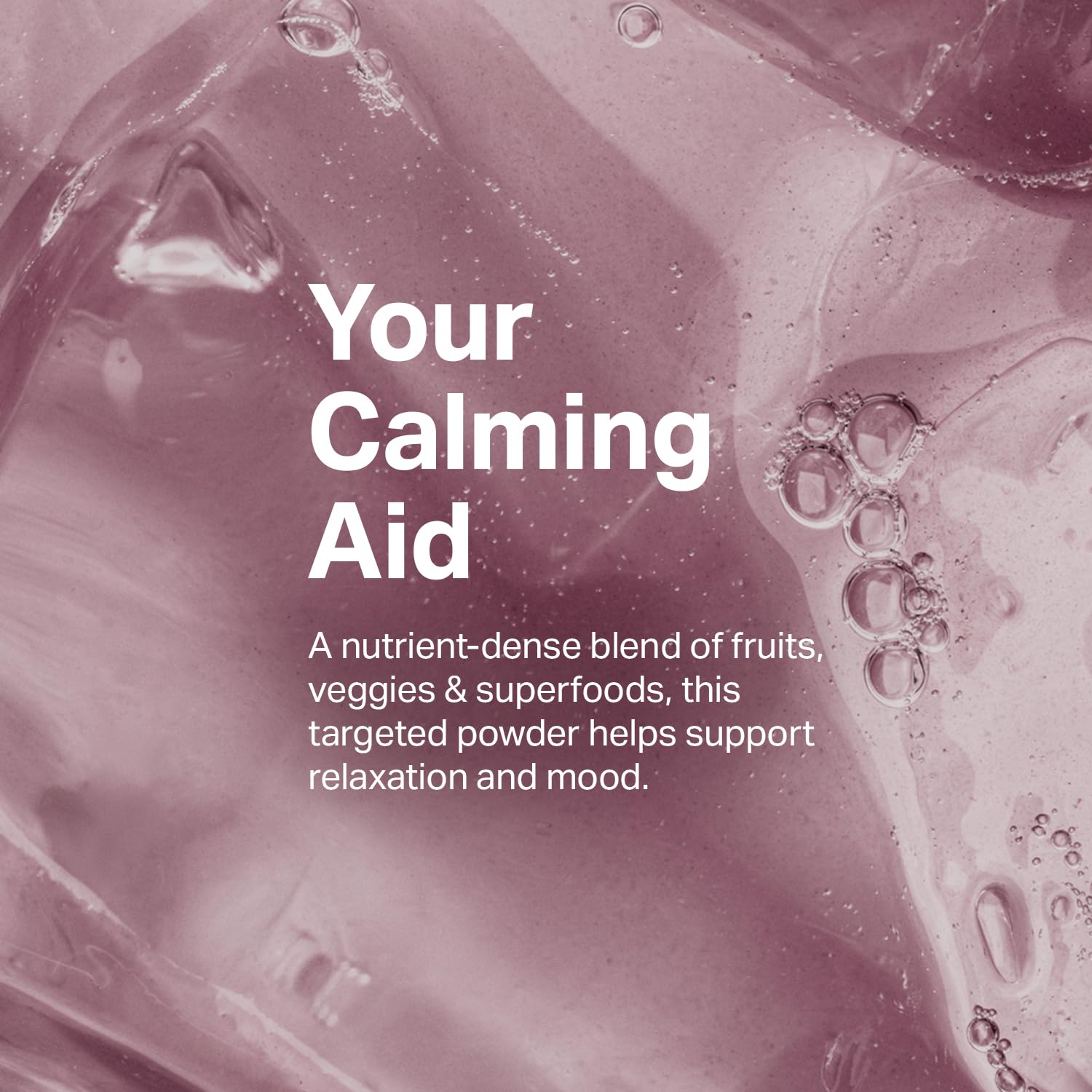 Lavender lemonade flavor powder in glass