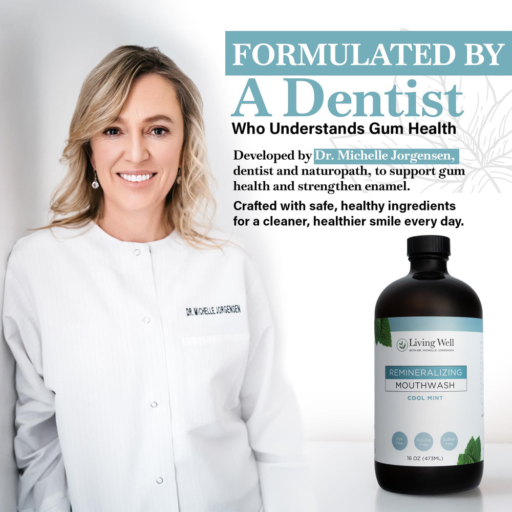 Lavender and peppermint essential oils in the mouthwash
