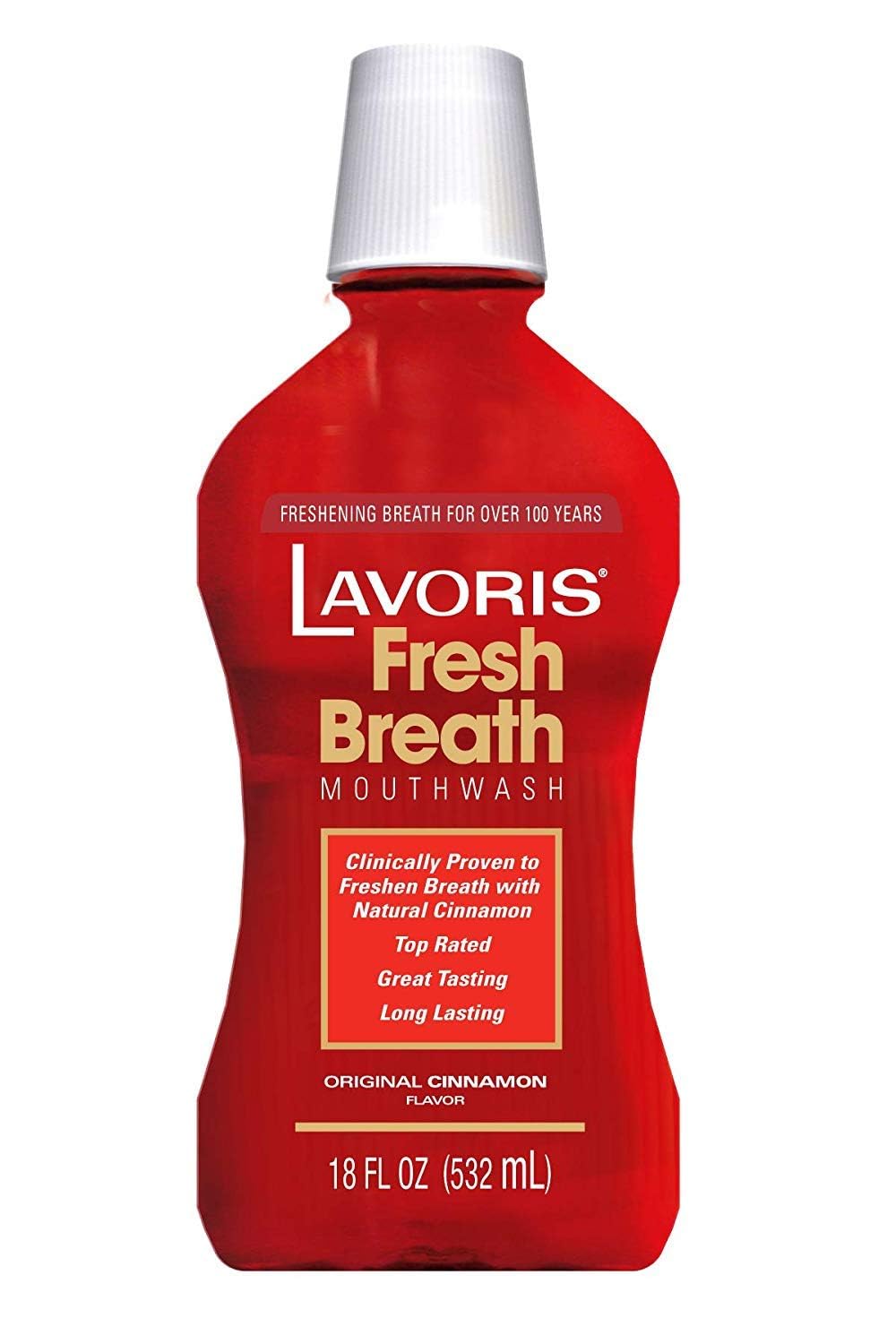 Lavoris Mouthwash Original Cinnamon 18 oz bottle