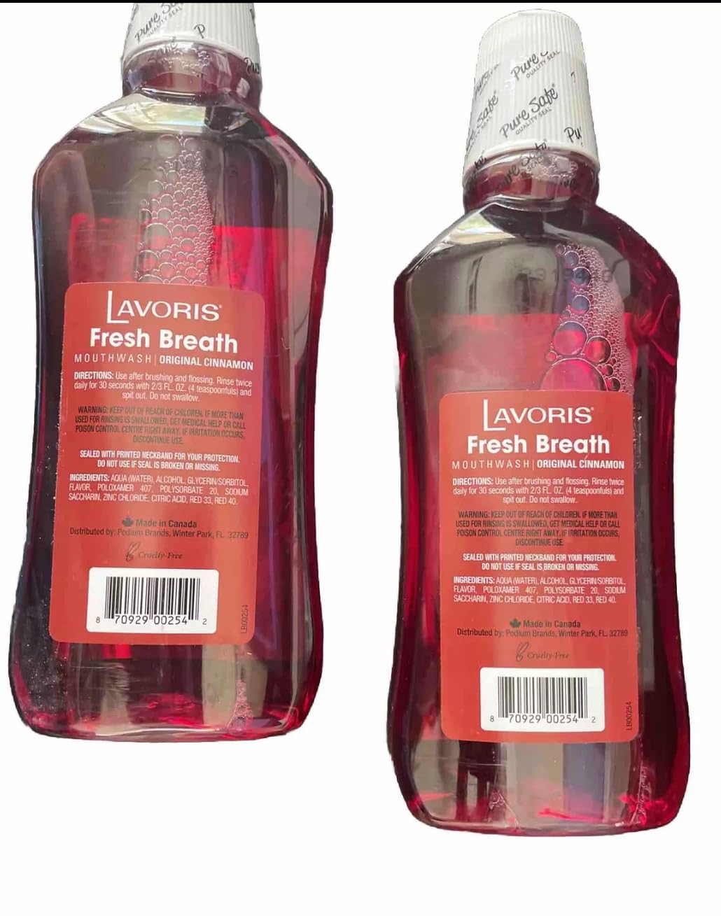 Lavoris Mouthwash Original Cinnamon 2-pack packaging