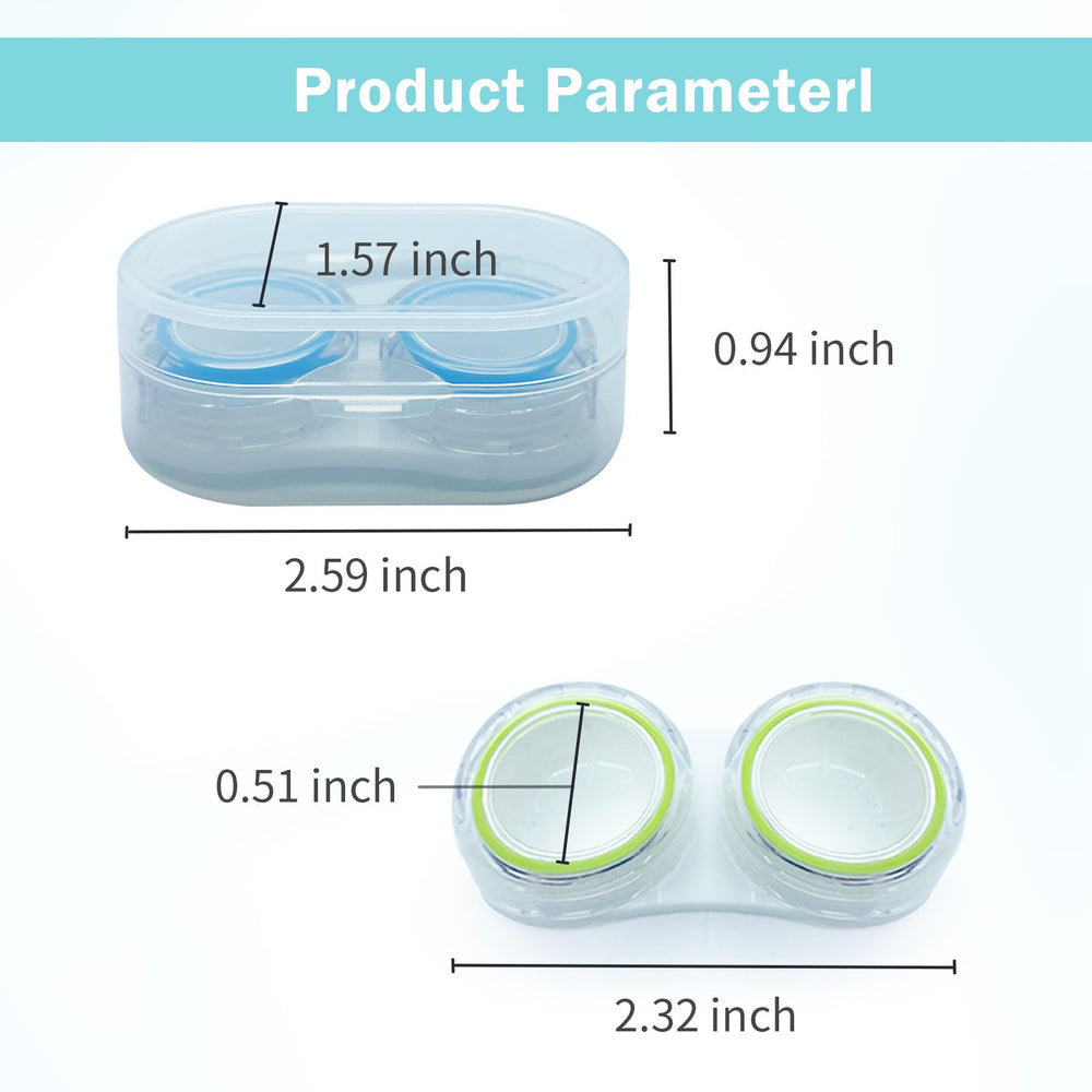 Clear plastic lens case with screw-on lid for safe storage