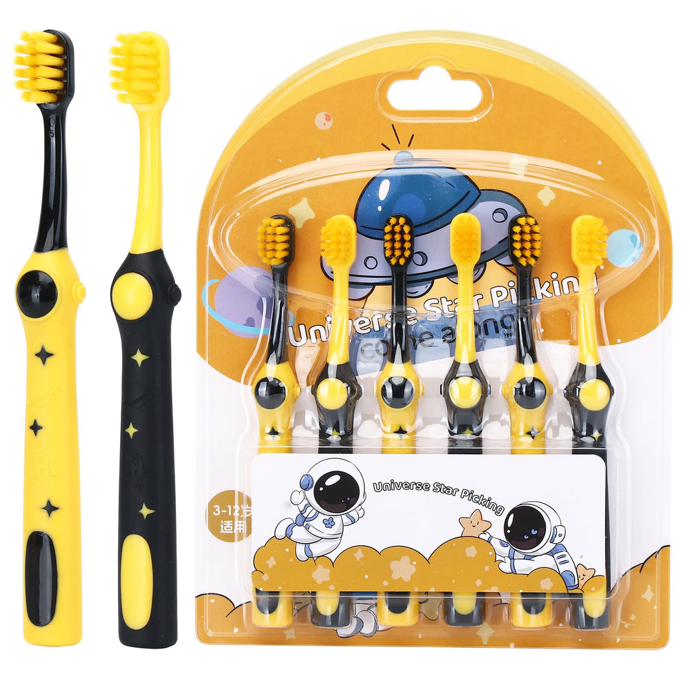 LCKAE space-themed toothbrush showing planets and astronaut