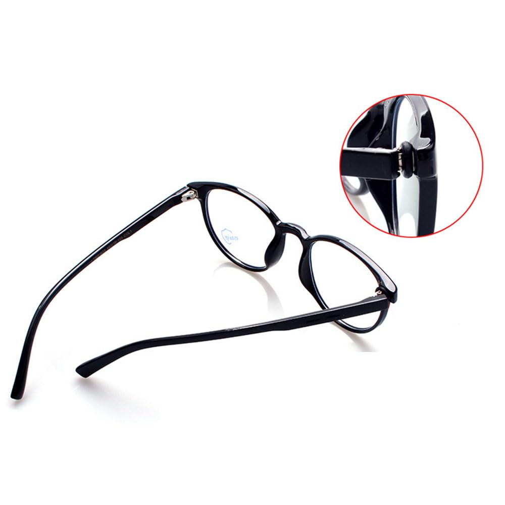 Eyeglass temple tighteners mounted on frame