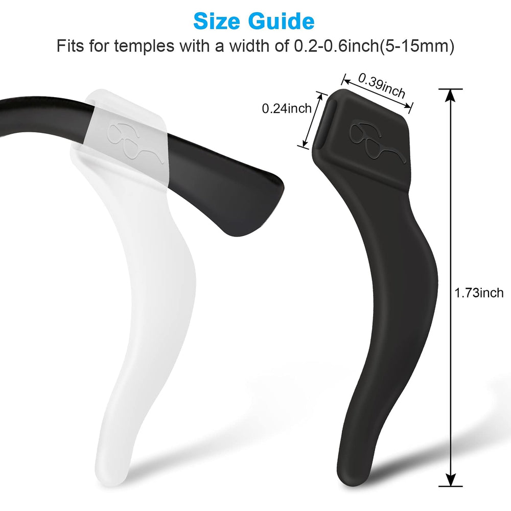 Premium silicone material detail of eyeglass ear hooks