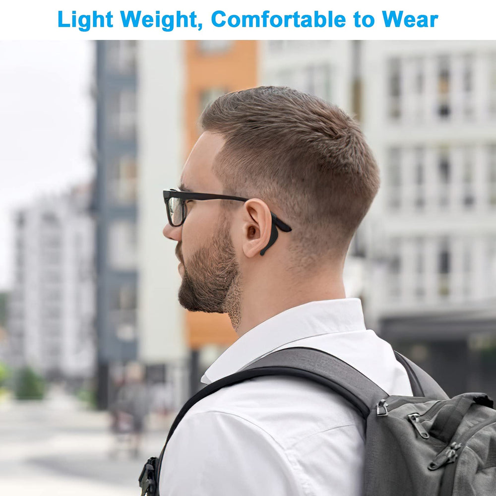 Ear grips compatible with various temple widths for glasses and sunglasses