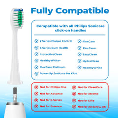 Close-up of bristles on LDHUT replacement head for Philips Sonicare
