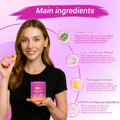 Illustration of prebiotics and cranberry extract ingredients