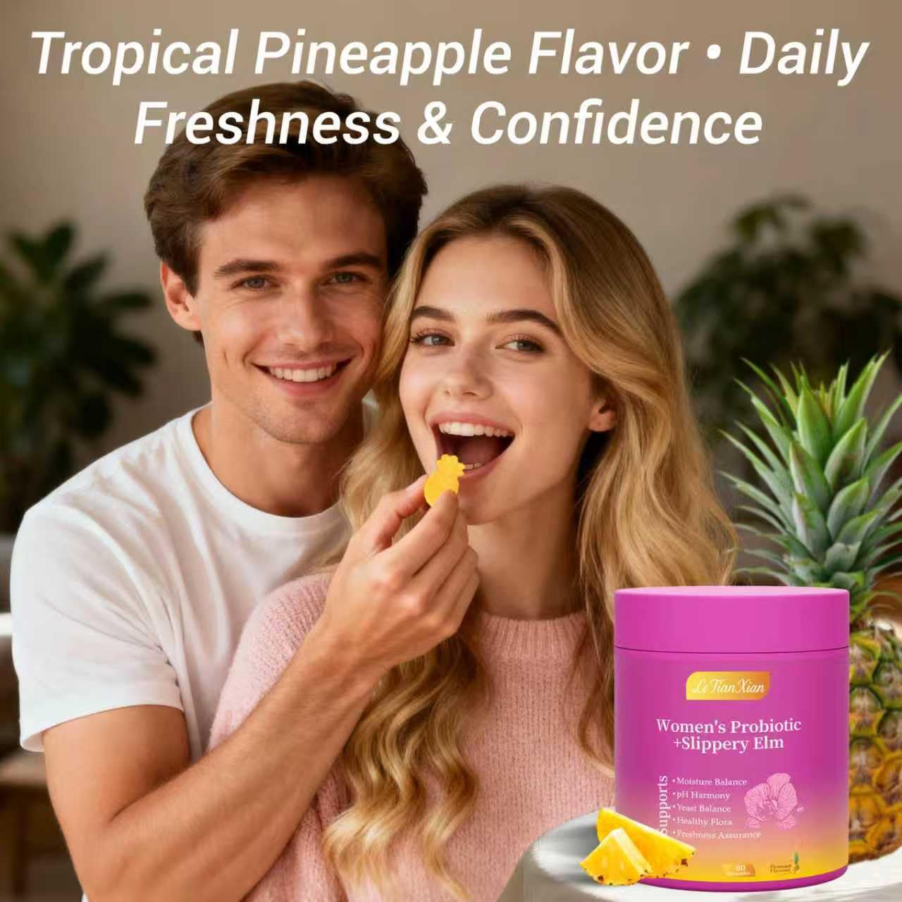 Lifestyle shot of daily wellness routine with gummies