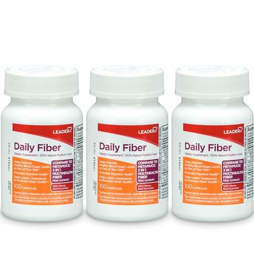 Front view of Leader Daily Psyllium Husk Powder container