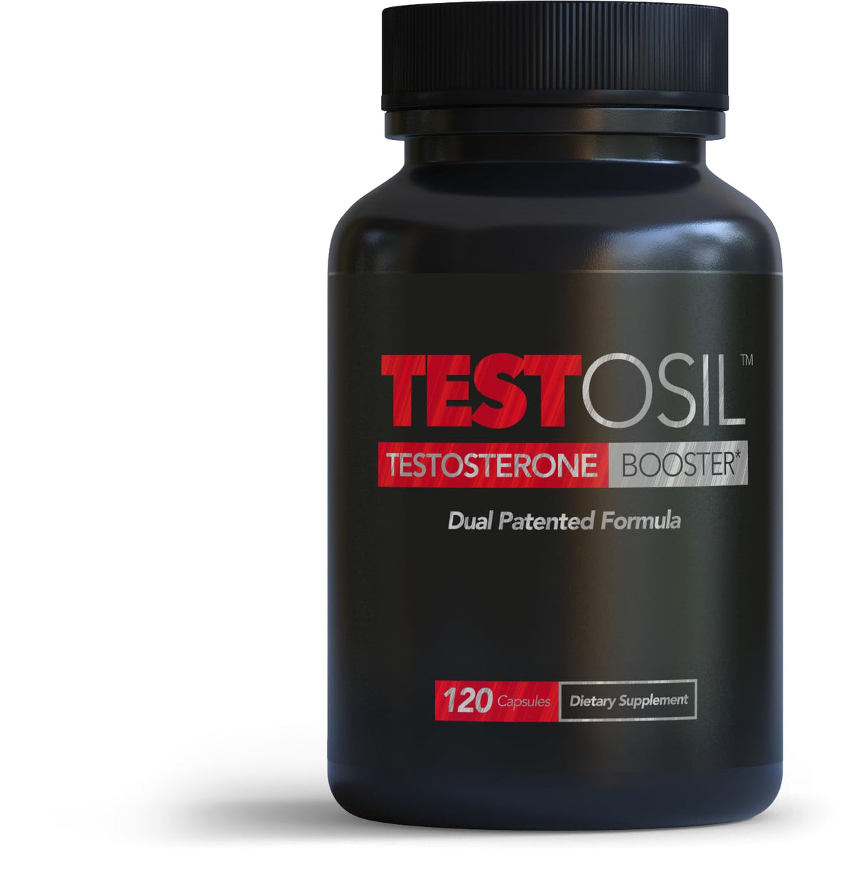Leading Edge Health Testosil bottle front shows a trusted energy booster.