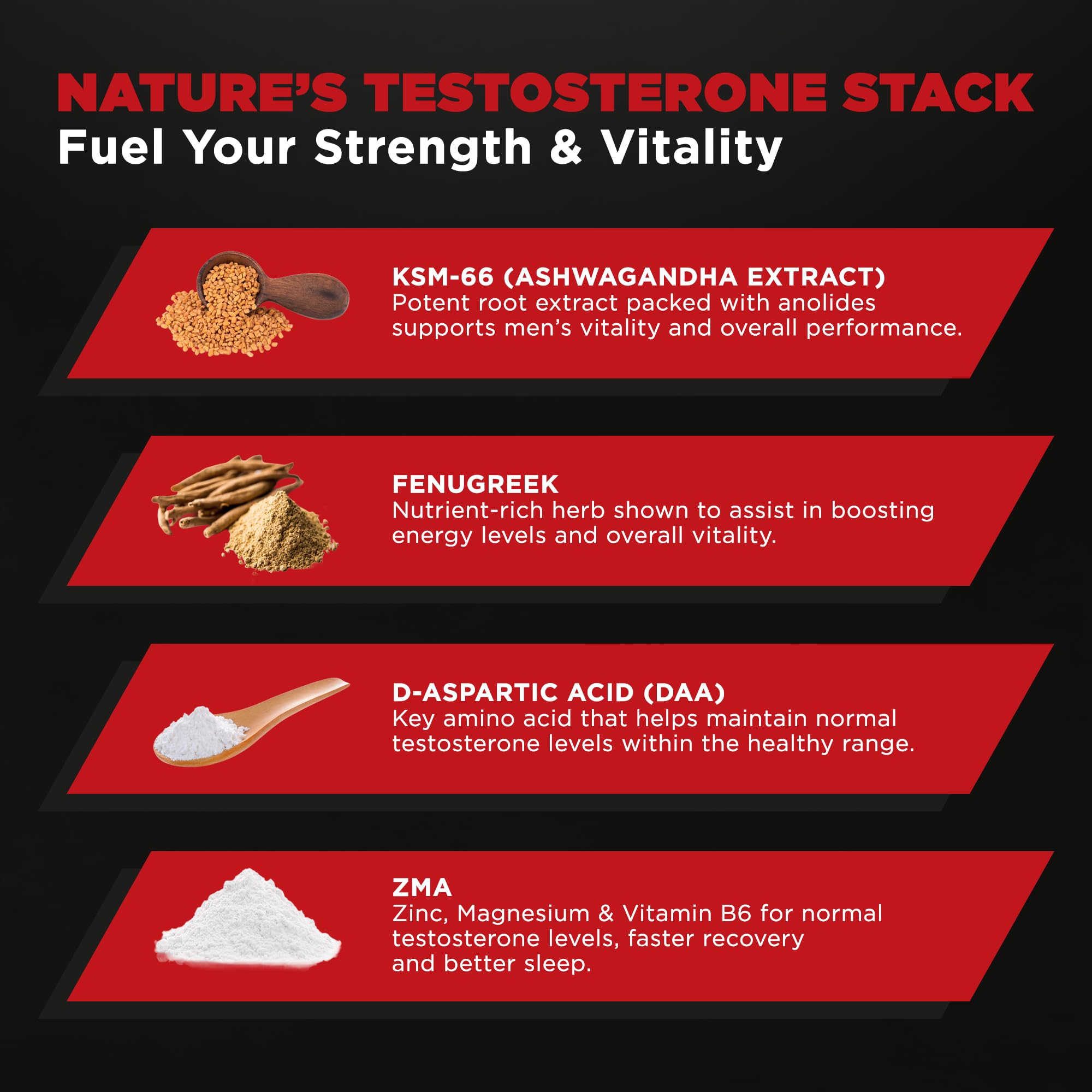 Leading Edge Health Testosil D-Aspartic Acid powder reveals key vitality ingredient.
