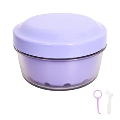 LEAFTOL Leakproof Denture Bath Case Purple – front view