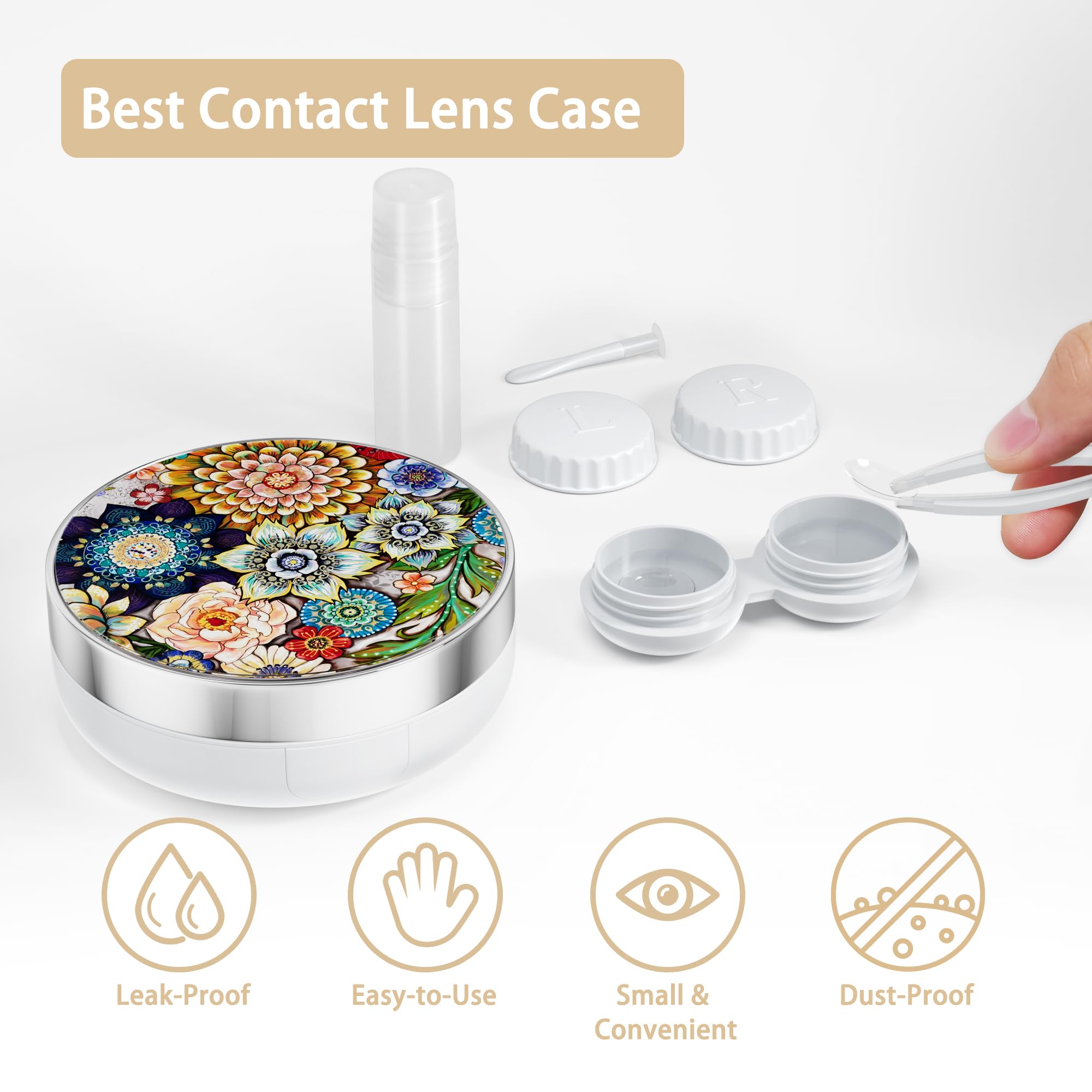 Premium plastic travel lens case with secure leakproof cap