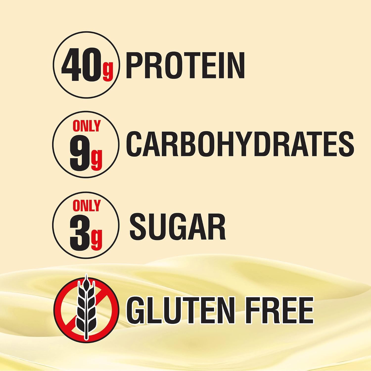 Close-up of LeanPro protein blend in Vanilla MRP sachet