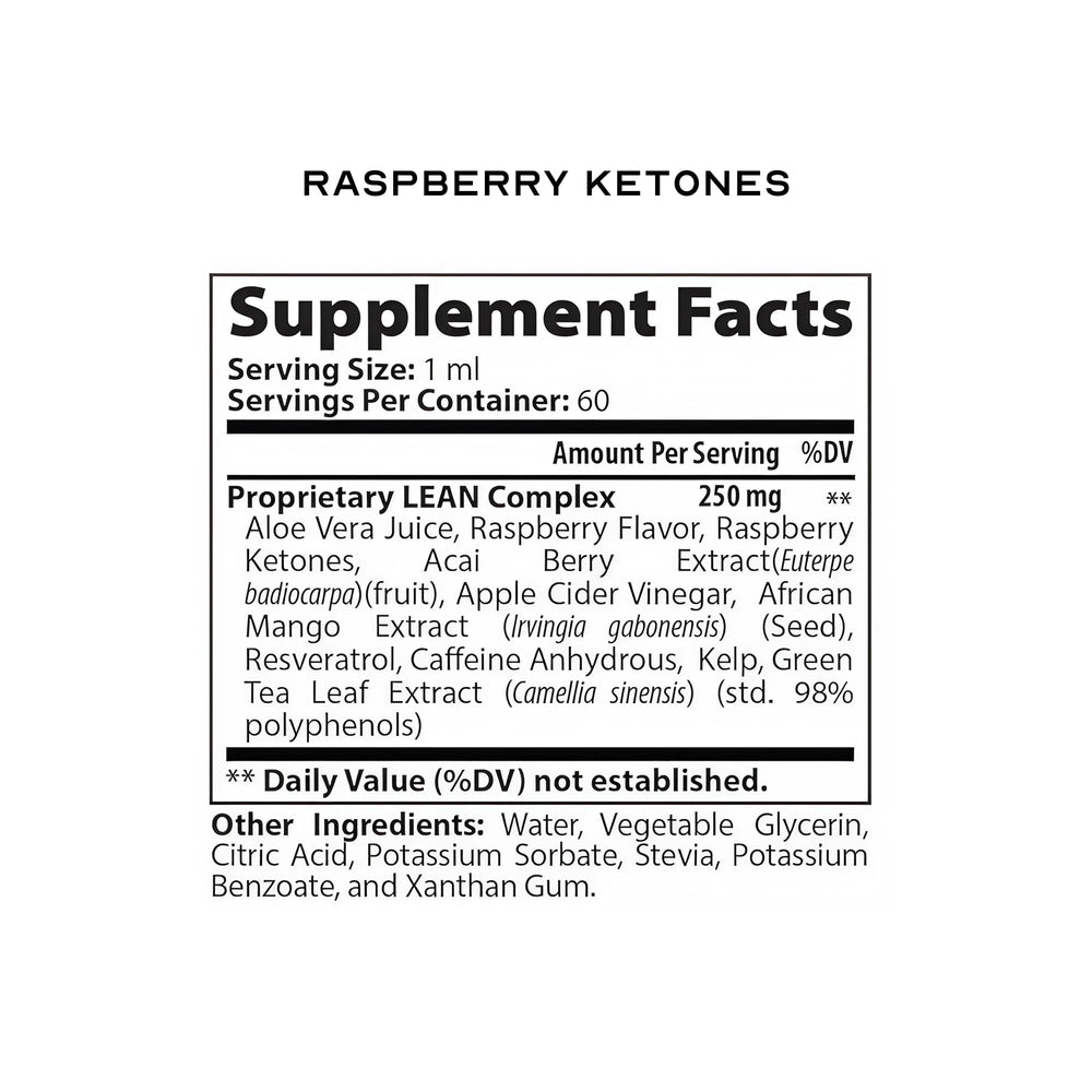 Close-up of the Lean Nutra Keto Drops liquid formula 60ml