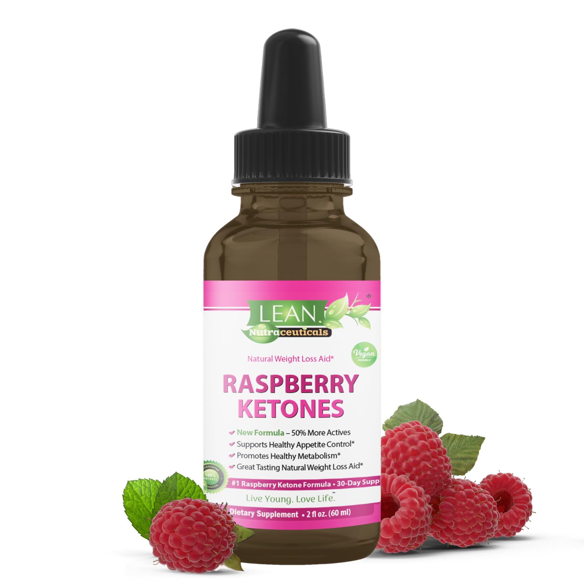 Lean Nutra Keto Drops Raspberry Ketones bottle 60ml