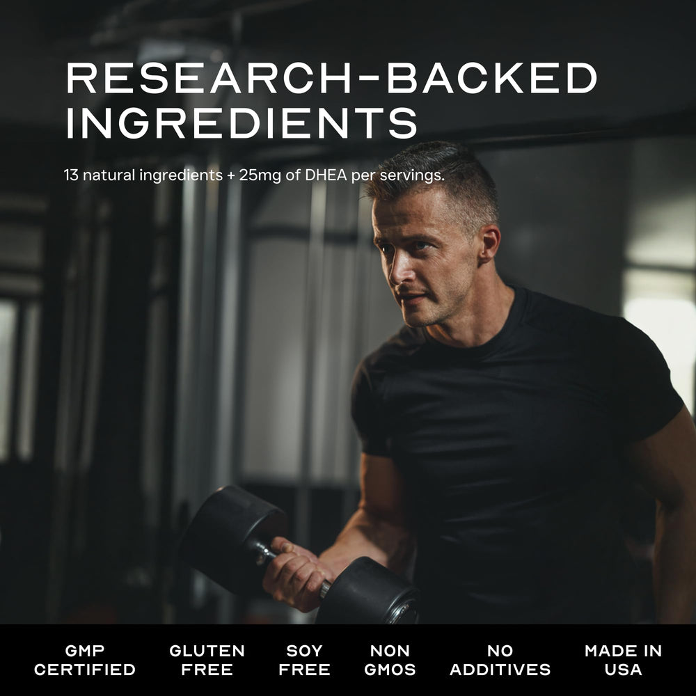 Lean Nutra Men’s Hormone Support capsules closeup showing quality and potency.