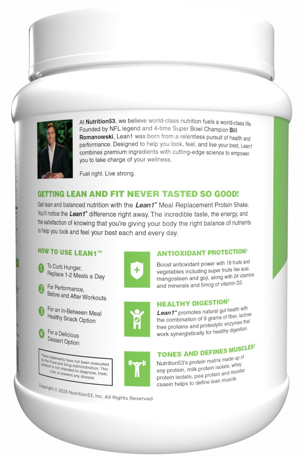 Prepared Lean1 Birthday Cake shake in a glass