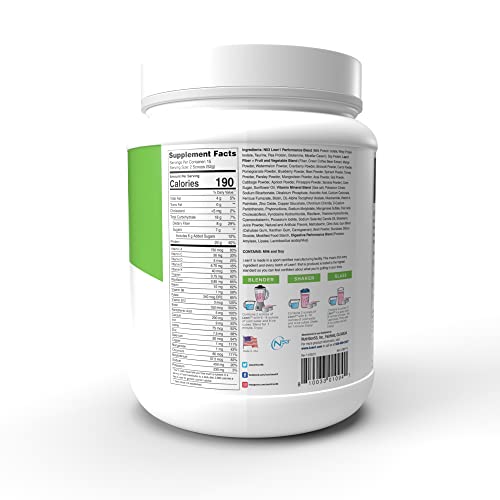 Glass of Lean1 Strawberry shake being poured