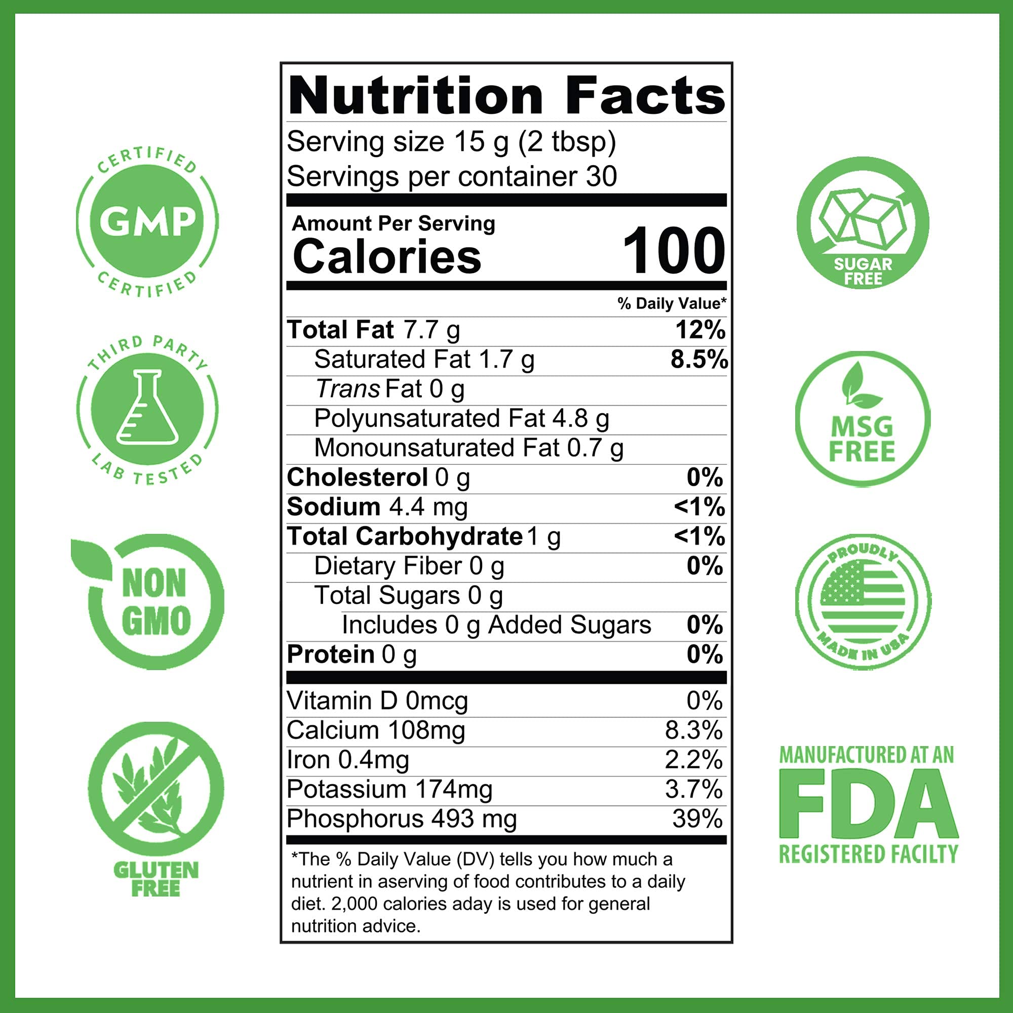 Close-up of phosphatidylcholine-rich lecithin ingredient