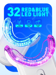 Dual blue and red LED light technology for whitening and sensitivity relief