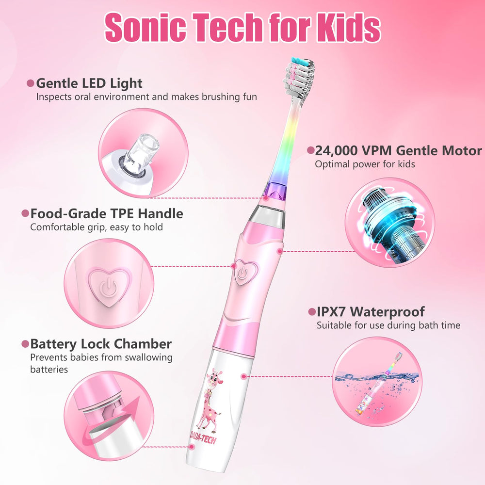 Toothbrush displaying rainbow light mode