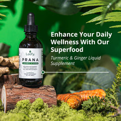 Close-up of PRANA liquid showing its honey-like color in a dropper