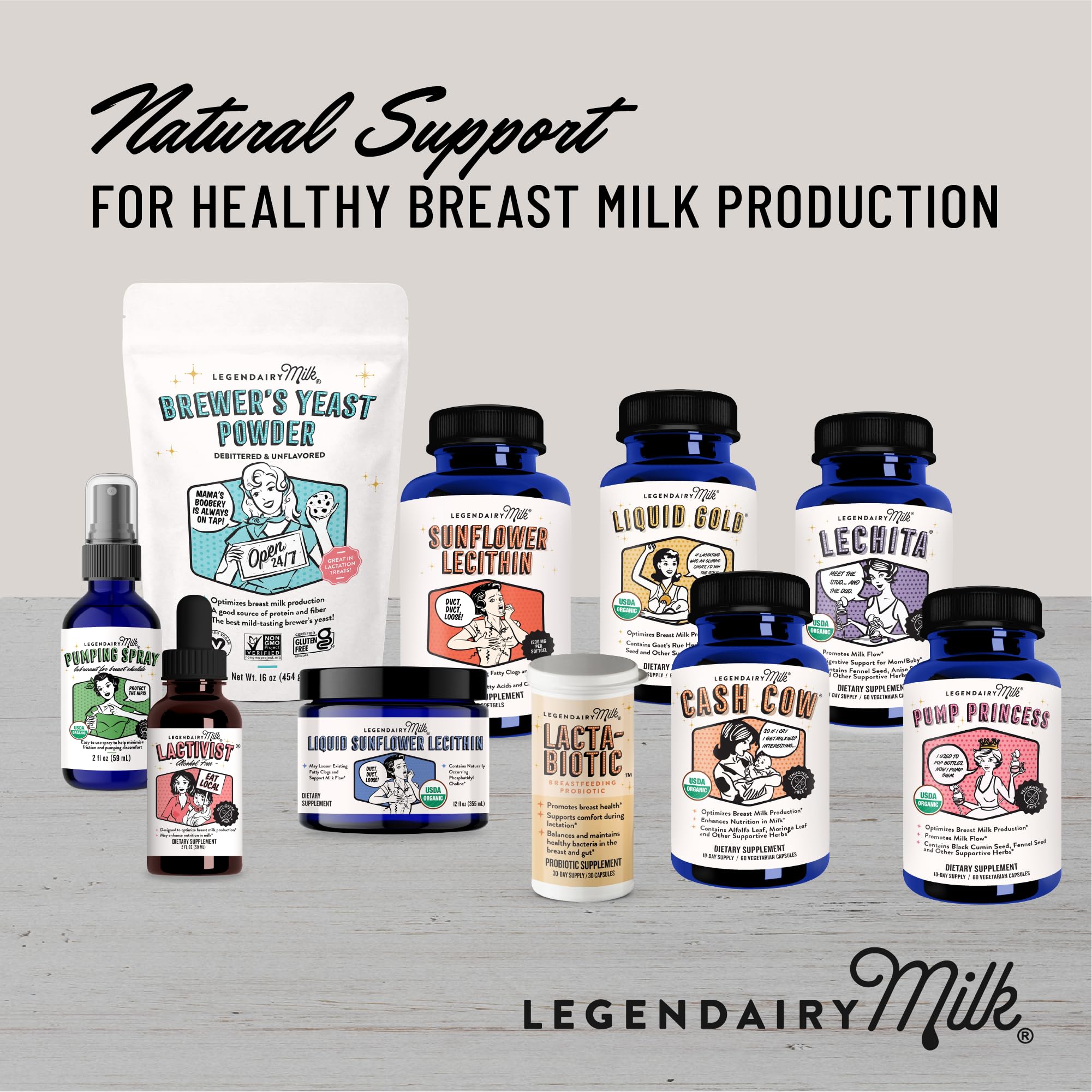 Legendairy Milk Lacta-Biotic packaging on a clean surface