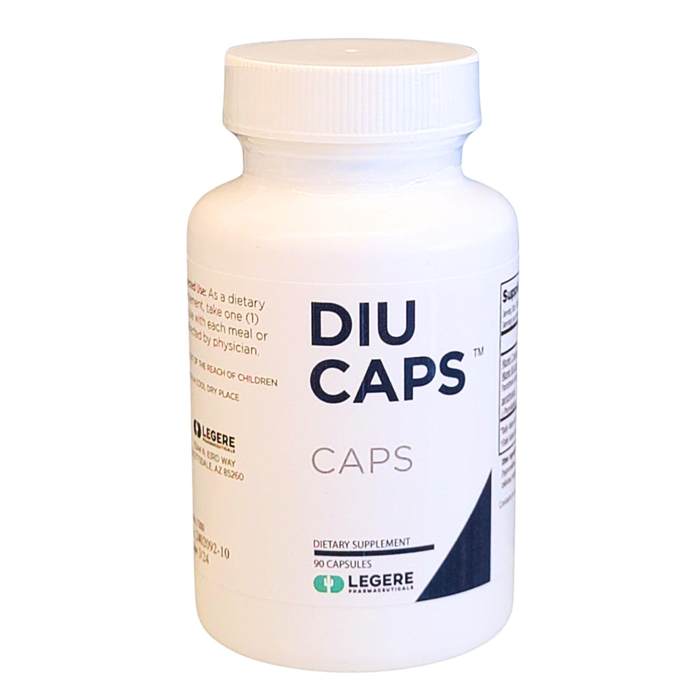 Legere Diucaps Pro 90 capsules bottle on white background