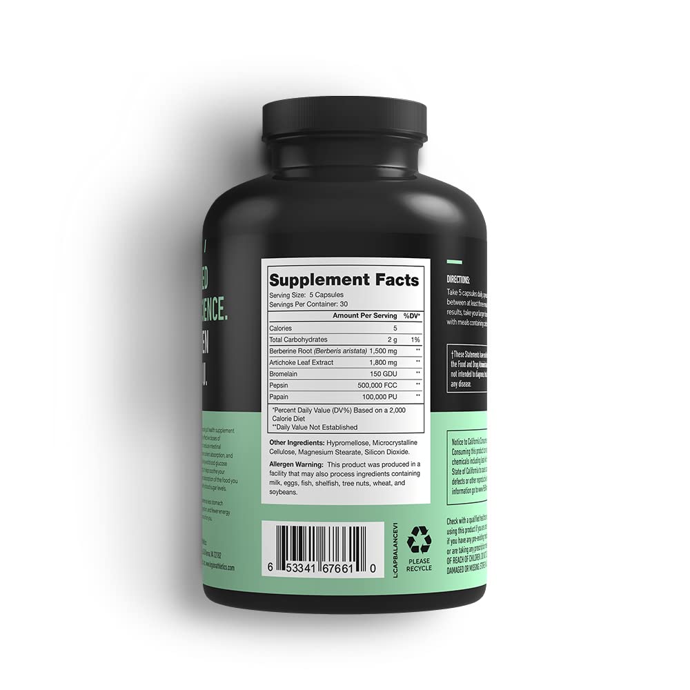 Berberine and digestive enzymes illustration for Balance formula