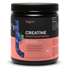 LEGION Blue Raspberry Micronized Creatine Monohydrate bottle