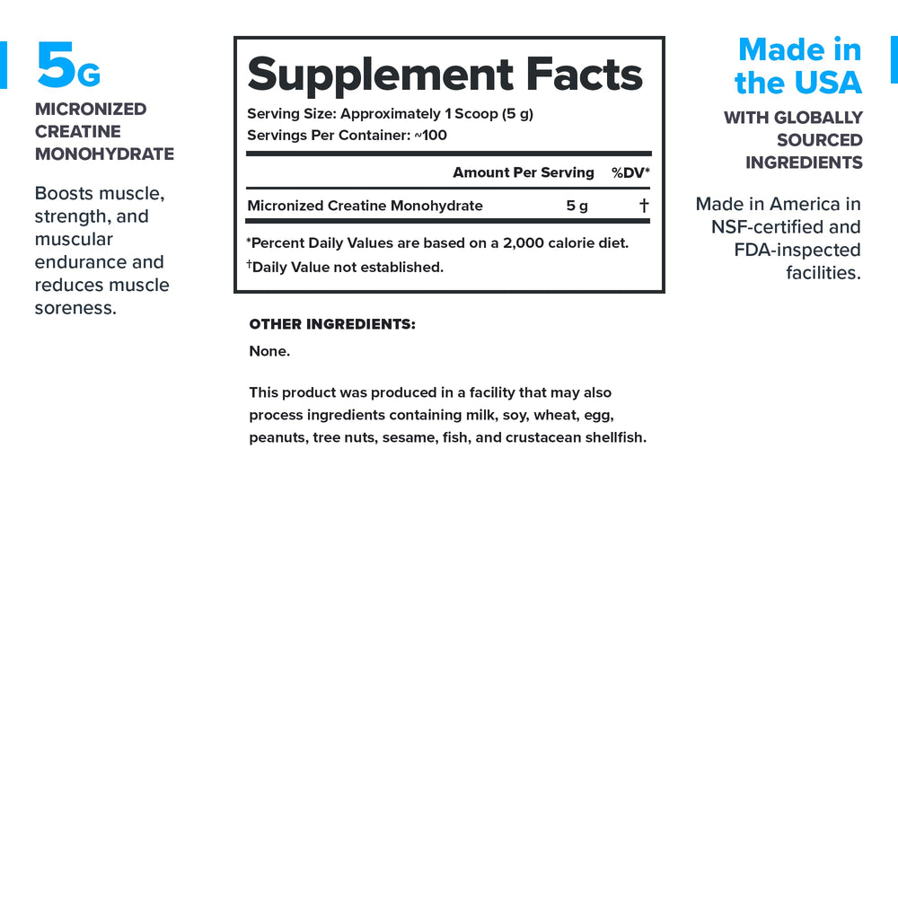 Close-up of LEGION micronized creatine powder