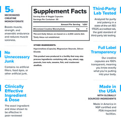 Close-up of Legion Micronized Creatine Monohydrate bottle