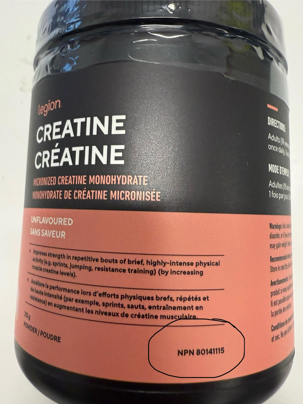 Creatine powder mixed in water glass