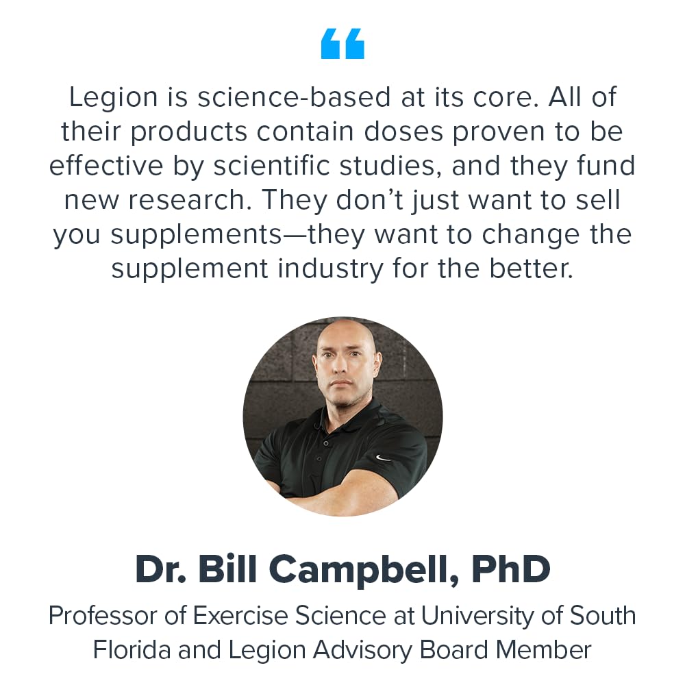 LEGION Plant+ Chocolate ISO 17025 third-party lab seal on packaging.