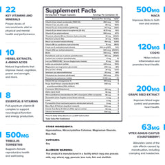 Close-up of Triumph multivitamin capsules for women