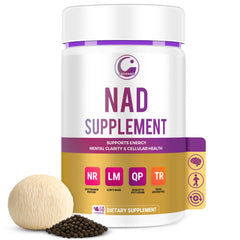 NAD+ booster ingredients: 500mg Nicotinamide Riboside (NR) in capsule