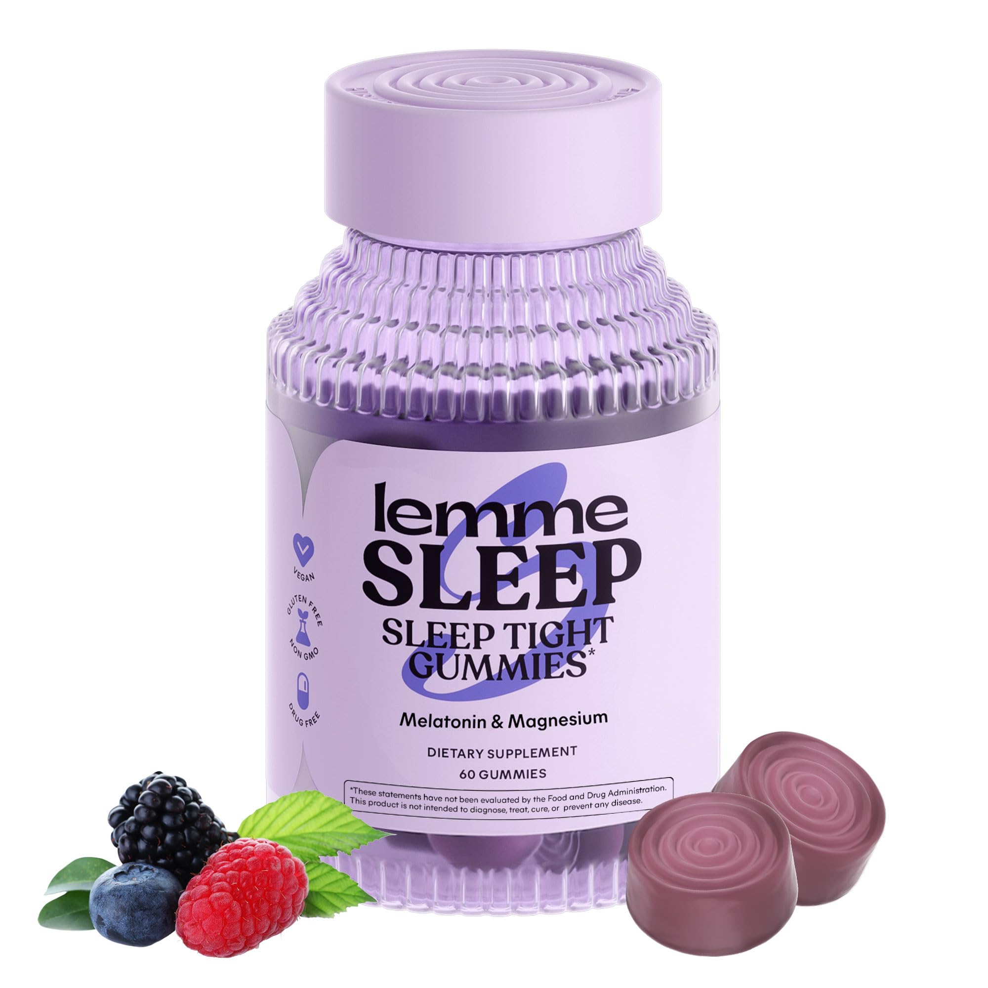 Lemme Sleep Gummies berry flavor bottle – 60 count
