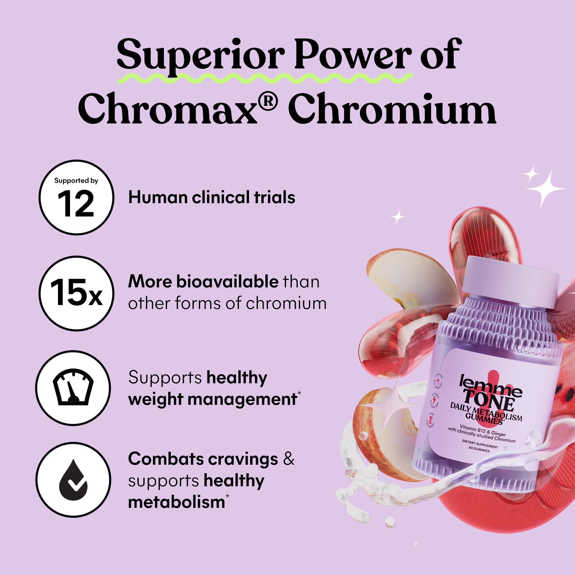 Apple Cider Vinegar ingredient image beside gummies