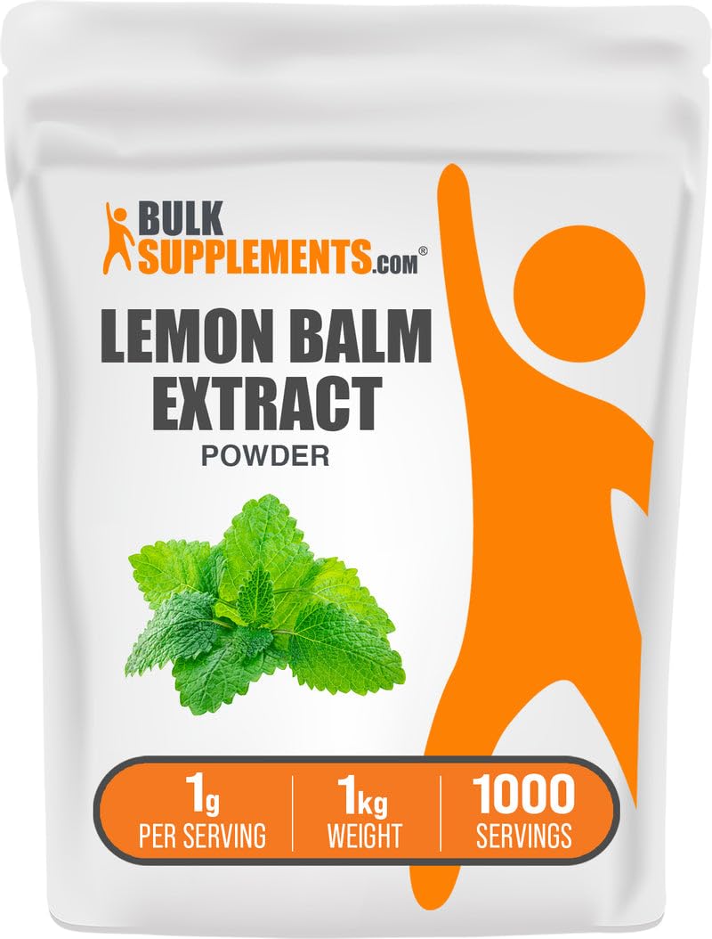 Front view of Lemon Balm Extract Powder 1kg packaging (Melissa Officinalis)