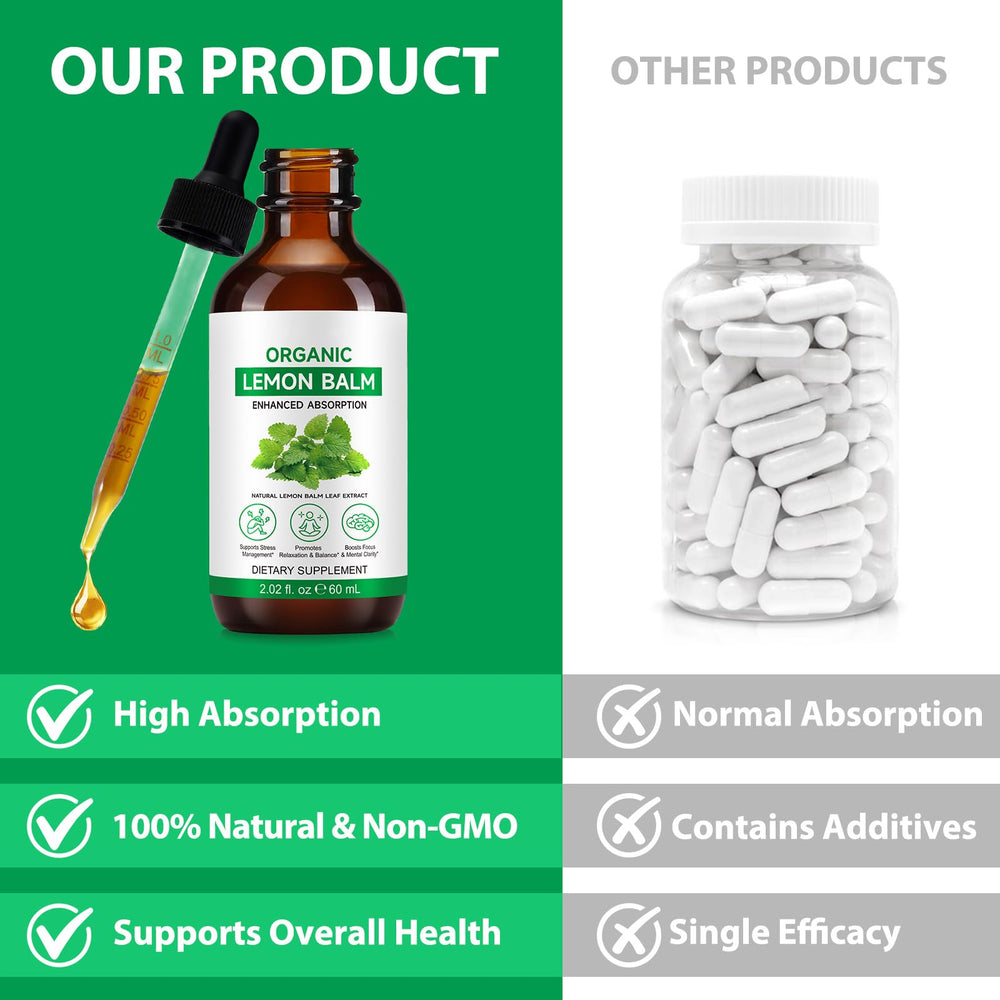 Calm and stress relief concept with lemon balm tincture