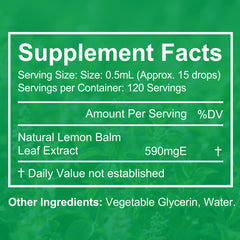 Dropper releasing lemon balm tincture drops