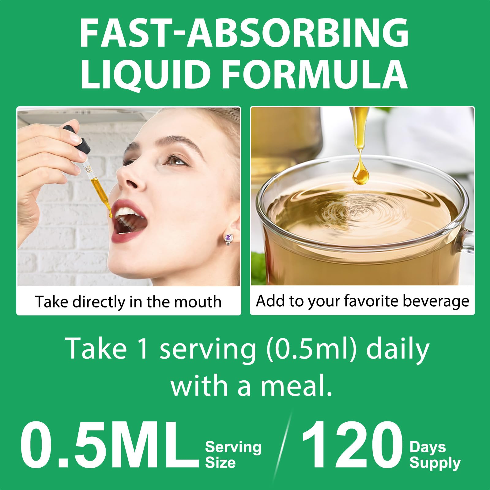 Lemon balm tincture drops taken under the tongue