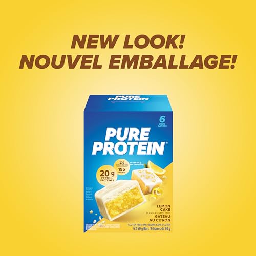 Lemon Cake flavor protein bar, 50g, 6-count