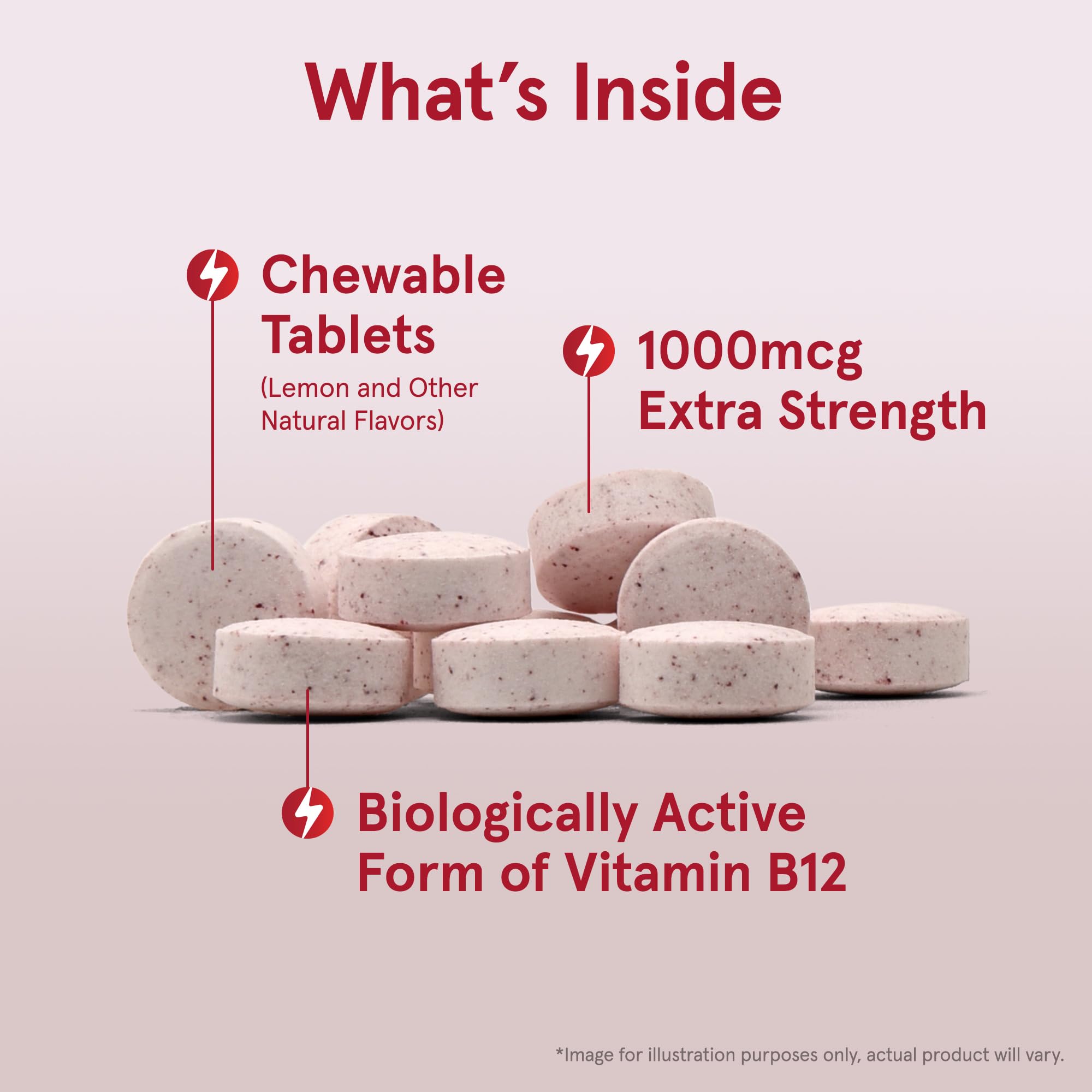 Lemon flavored Methyl B-12 chewable tablets packaging
