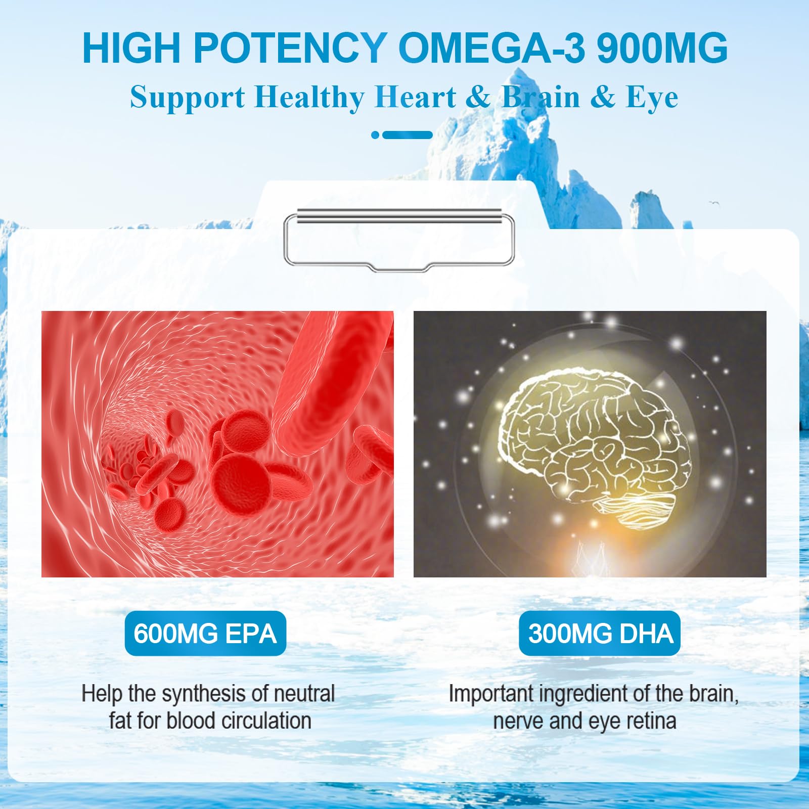 Lemon-flavored Omega-3 softgels in bottle