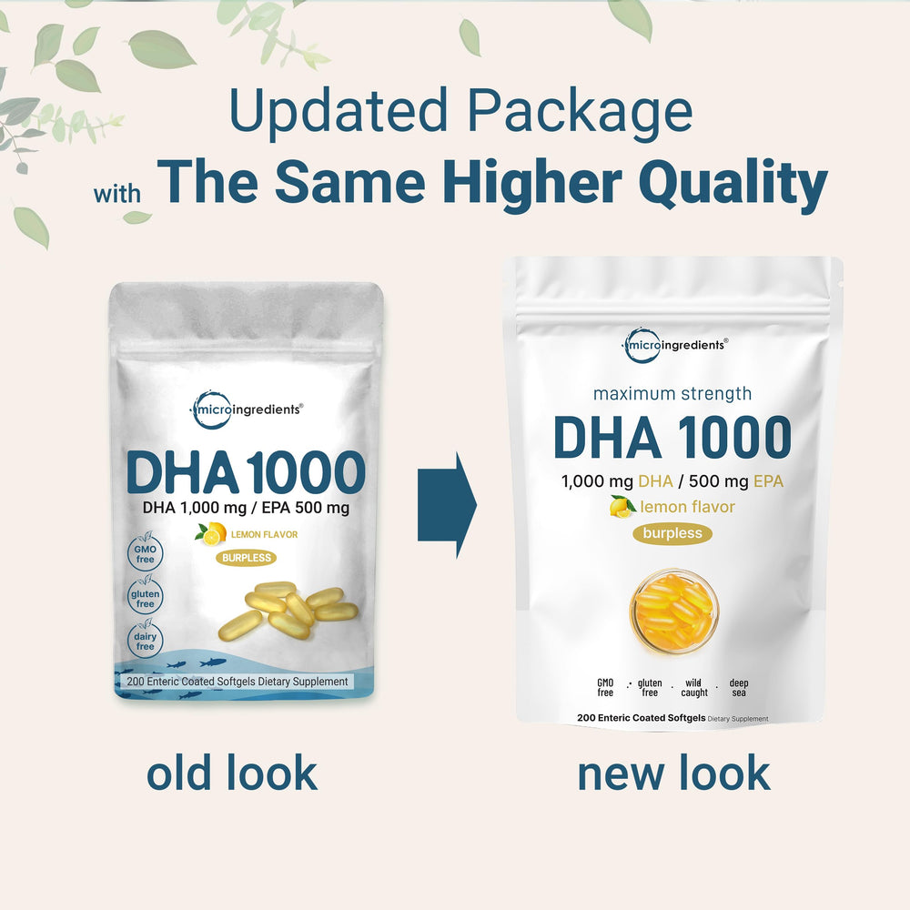 Lemon-flavored omega-3 DHA 1000mg and EPA 500mg serving