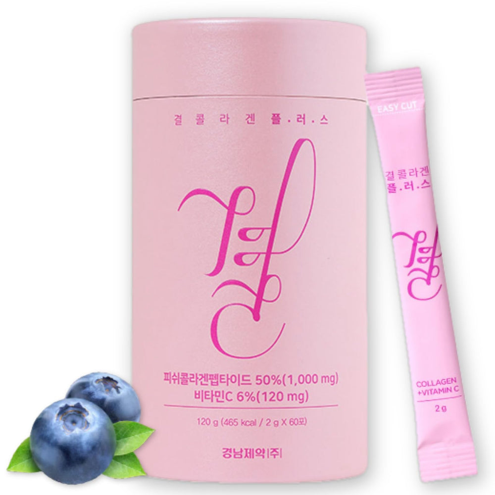 LEMONA Kyul Collagen Plus package with blueberry flavor